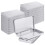 Rectangular Metal Tin Box with Lid Hinged Empty Container Silver Storage Box,20PCS 1