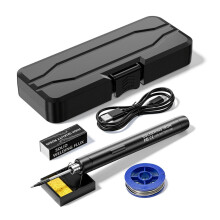 Electric Soldering Iron Set Home DIY Manual Soldering Tools 3 Heating Settings for Welding Repair Tools Black