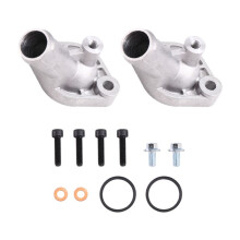 2 Sätze V-Twin Aluminium-Thermostat-Auslassabdeckung für  800 1000 Outlander Renegade 420222690 420222691