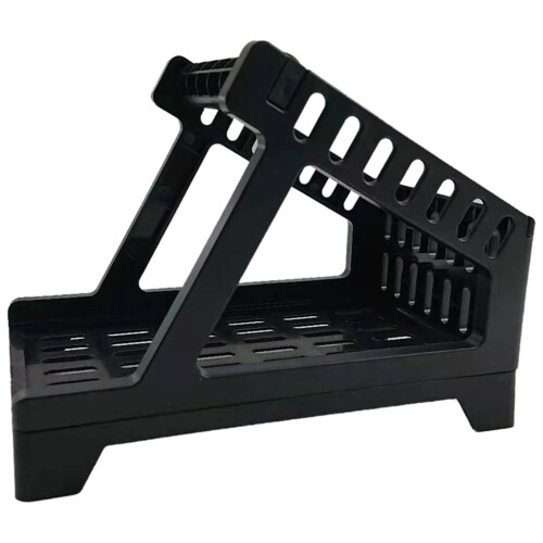 Label Holder for Roll and Fanfold Thermal Shipping Labels, Work with Desktop Printer, Black