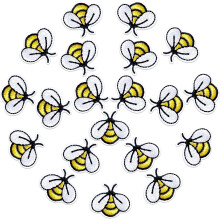 20 Stuks Bee Naaien Patches Geborduurde Applique Ijzer op Patches Naai Decoratie voor Tassen Kleding Jassen DIY Art