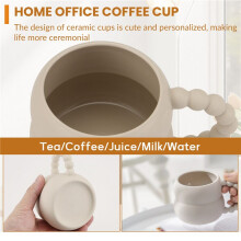 Ceramic Mug Cute Coffee Cup Nordic Home Decor Handmade Art Milk Tea Cup Home Drinkware Personalized Couple B