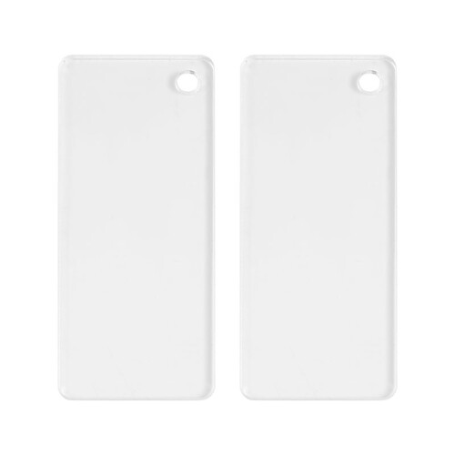 120 PCs Acrylic Keychain Blank Tassel Pendant Set Includes Rectangular Transparent Acrylic Keychain 2