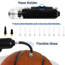 Basketball Pump Air Pump,for Sports Balls with 10Pcs Needles & 2Pcs Nozzles,for Soccer Volleyball Football Balloon