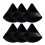 6pcs Soft Triangle Powder Puffs for Flawless Foundation and Setting Powder Black Reusable 1
