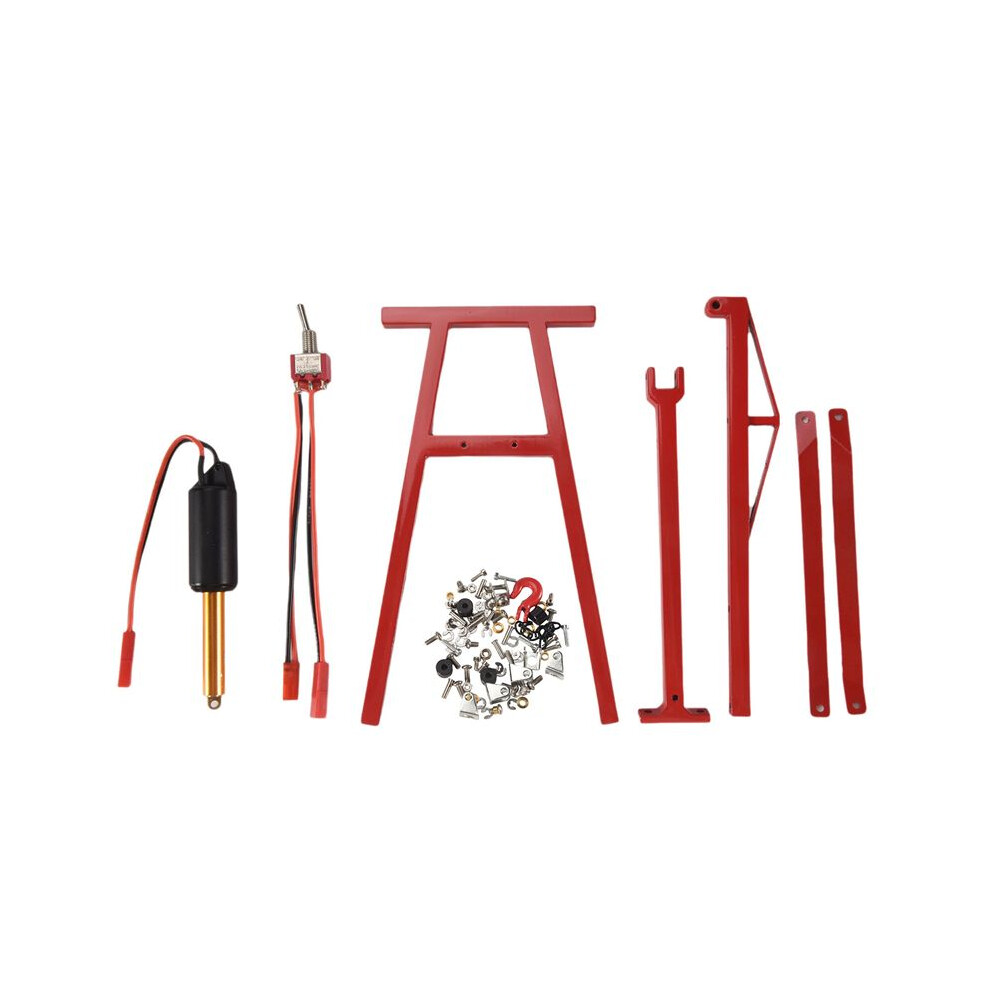 Metal Electric Crane Engine Maintenance Bracket Engine Stand Jack For 1/10 Rc Crawler Car Trx4 Axial Scx10, Red 6031691760618