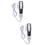 2Sets Handheld Clothes Steamer Weiß Robust Und 7