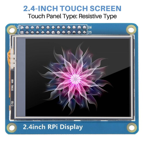 2.4 Inch Touchscreen Display voor Raspberry Pi 4B/3B+/3B/3A+/Zero W LCD Touchscreen 320X240 Display voor Raspberry Pi 2