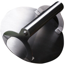 2Stk Metall Burger Smasher Rund Küchen Gadget Silber