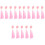 15Stk Gerade Puppenhaar Perücke Pink Elastisch Langlebig Hochwertig 3