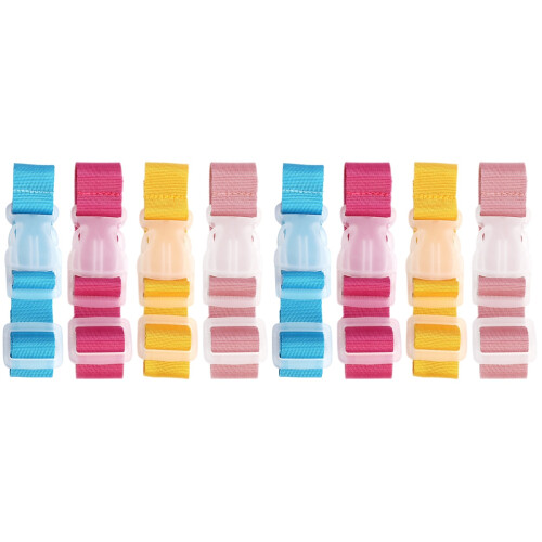 8Stk Praktische Rucksackgurte Verstellbar Polyester Mit Clip Bunt 2