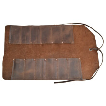 Leather  Tool Roll  Bag (12 Slots),Portable Carry  Pouch,Workshop Storage,Woodworking Tools Organizer,Handmade