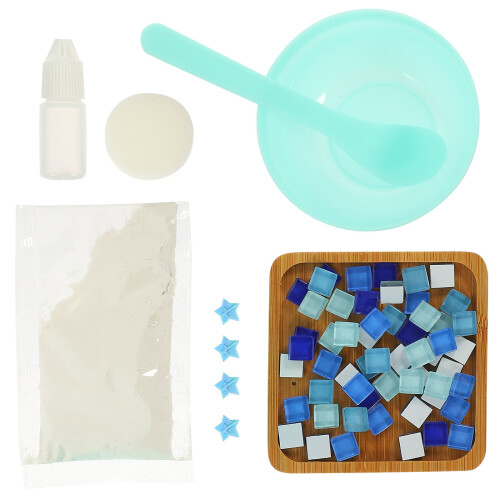 2Sets DIY Tischuntersetzer Bambus Coaster Kit Bunt Kinder Bastelbedarf