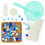 2Sets DIY Tischuntersetzer Bambus Coaster Kit Bunt Kinder Bastelbedarf 11