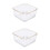 2Stk Transparent Schüsseln Für Salat Creme Snacks 7