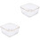 2Stk Transparent Schüsseln Für Salat Creme Snacks 5