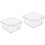 2Stk Transparent Schüsseln Für Salat Creme Snacks 6