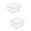 2Stk Transparent Schüsseln Für Salat Creme Snacks 9