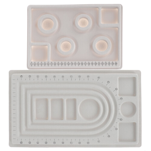8Stk Perlen Design Board Grau Mit Anti- Rillen Für Schmuck DIY