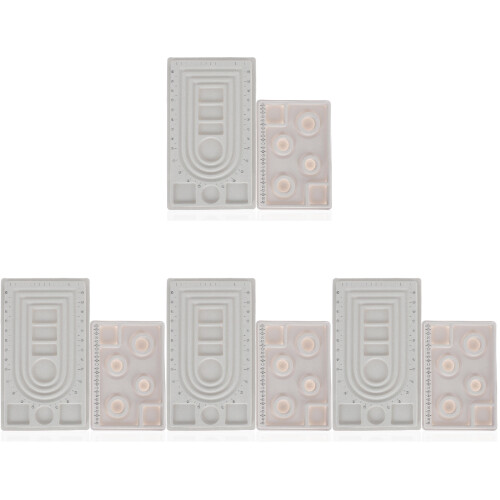 8Stk Perlen Design Board Grau Mit Anti- Rillen Für Schmuck DIY 1