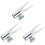 3Stk Eyeliner Stift Anspitzer Metallisch Silber Einfach Zu 2