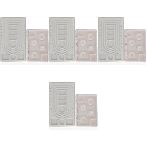 8Stk Perlen Design Board Grau Mit Anti- Rillen Für Schmuck DIY 2