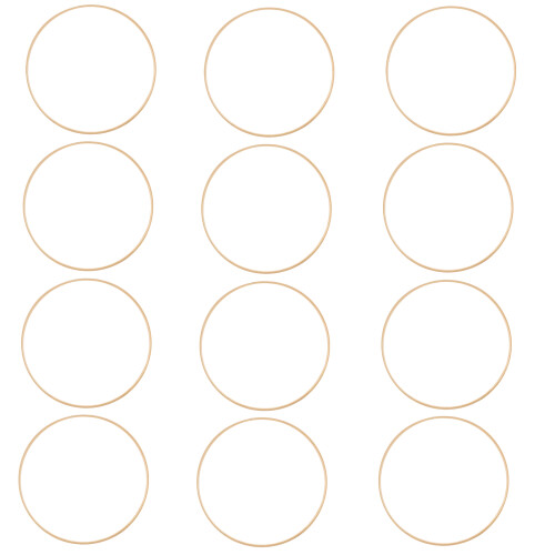 48Stk Bambus DIY Ringe Khaki Handarbeiten Zubehör