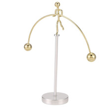 Steel Physics Toy Kinetic Art Balance Toy Balancing Decompressive Science Psychology Office Toy for Desk Decor Gold