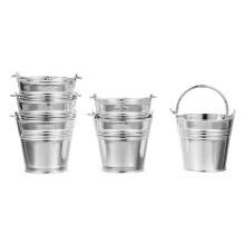 40Stk Multifunktionaler Snack-Eimer Silber Plastik Für Party Und