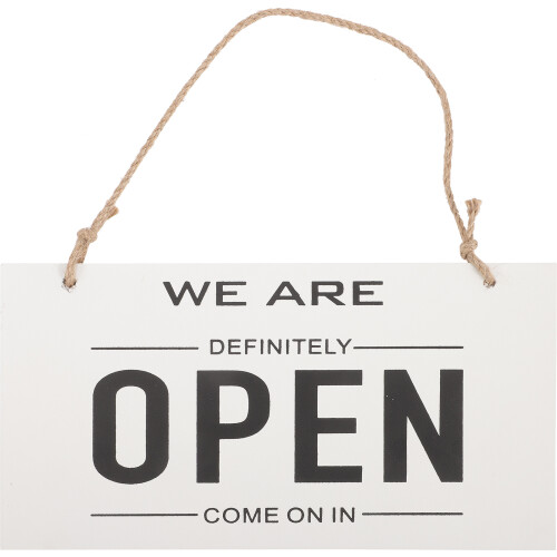 3Stk Open Closed Geschäftsschild Aus Holz Weiß Doppelseitig 2