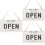 3Stk Open Closed Geschäftsschild Aus Holz Weiß Doppelseitig 7