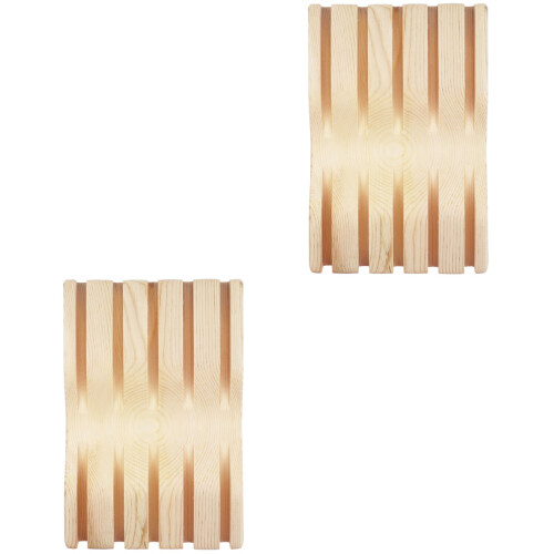 2Stk Holz Scherenhalter Friseursalon Organizer Hellgelb 2