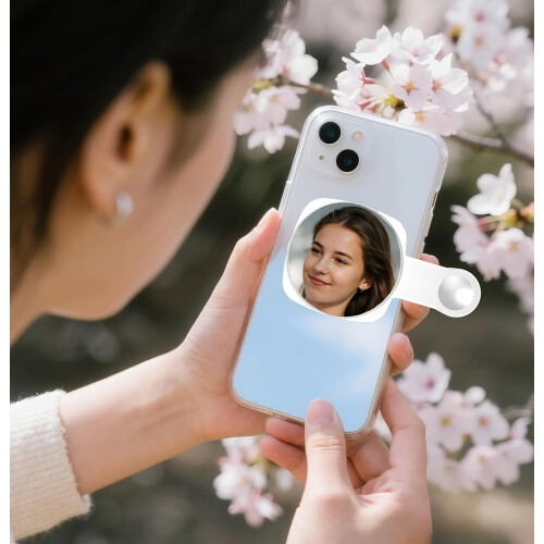 Selfie Phone Mirror with Wide Angle View, Universal ClipOn for iPhone 15/14/13/12 and Android 1
