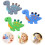 9Pièces Anneaux Dentition Bébé Dinosaur Silicone Colorés 2