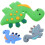 9Pièces Anneaux Dentition Bébé Dinosaur Silicone Colorés 7