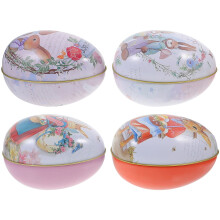16Pièces Boîtes À Bonbons Œuf De Pâques En Tôle Colorées Pour Stockage