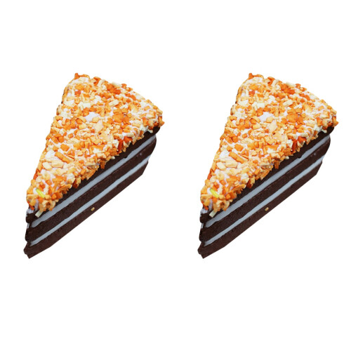 2Pièces Décor Gâteau Simulation PU Jouet Éducatif Multicolore Enfants 1