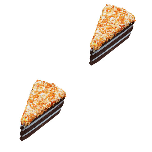 2Pièces Décor Gâteau Simulation PU Jouet Éducatif Multicolore Enfants 2