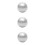 3Pièces Boules Métalliques Polies Argentées Décoration 8