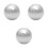 3Pièces Boules Métalliques Polies Argentées Décoration 3