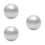 3Pièces Boules Métalliques Polies Argentées Décoration 7