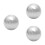 3Pièces Boules Métalliques Polies Argentées Décoration 6