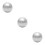 3Pièces Boules Métalliques Polies Argentées Décoration 9