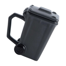 Einzigartige Kaffeetasse in Mülleimerform, 400 ml,-Dunkelgrau