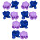 12Pièces Coupes Pour Œufs Durs Silicone Résistant Bleu Violet 3