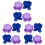 12Pièces Coupes Pour Œufs Durs Silicone Résistant Bleu Violet 2