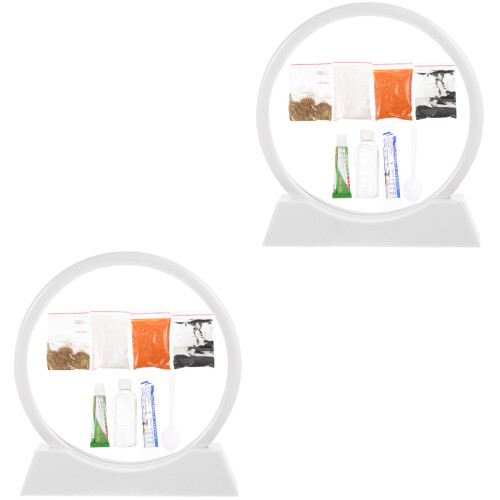 2Ensembles Kit Décor Sable DIY Pour Bureau 2