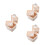3Pcs Small Retainer Storage Box Plastic Travel Case with Mirror 3
