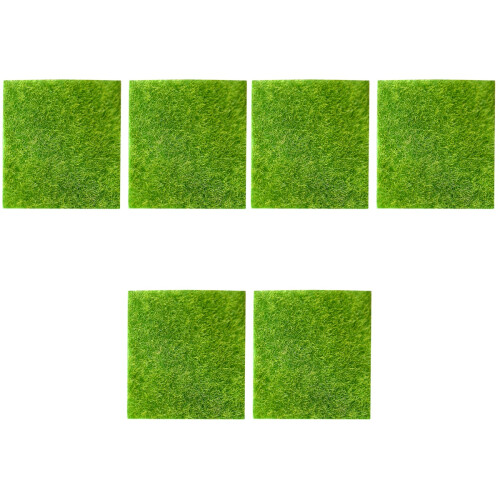 6Pièces Gazon Synthétique Micro Paysage Vert Résistant Décor DIY 2