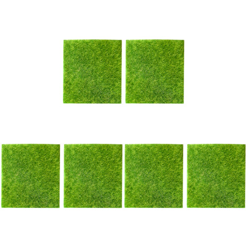 6Pièces Gazon Synthétique Micro Paysage Vert Résistant Décor DIY 1